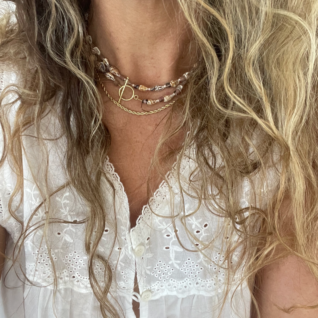 Conch's call wrap around necklace