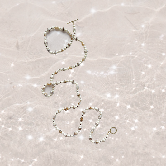 Ebb & flow wrap around necklace