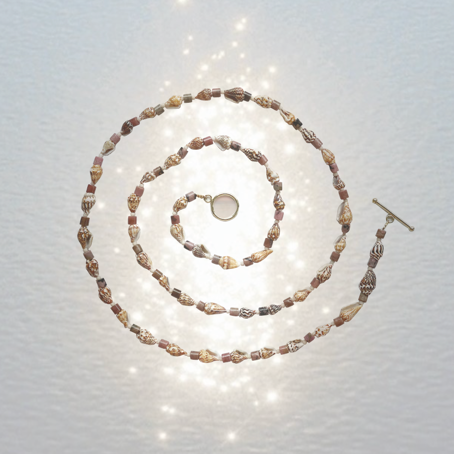 Conch's call wrap around necklace
